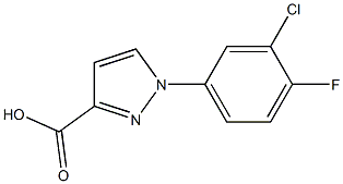 1-(3-chloro-4-fluorophenyl)-1H-pyrazole-3-carboxylic acid Struktur