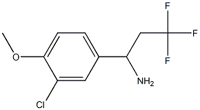 1-(3-chloro-4-methoxyphenyl)-3,3,3-trifluoropropan-1-amine Struktur