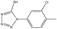 1-(3-chloro-4-methylphenyl)-1H-1,2,3,4-tetrazole-5-thiol Struktur