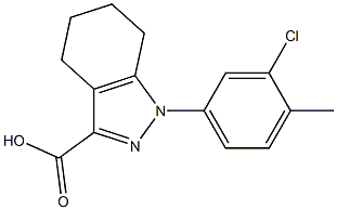 1-(3-chloro-4-methylphenyl)-4,5,6,7-tetrahydro-1H-indazole-3-carboxylic acid Struktur