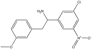 1-(3-chloro-5-nitrophenyl)-2-(3-methoxyphenyl)ethan-1-amine Struktur