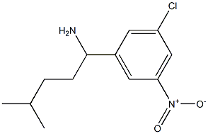 1-(3-chloro-5-nitrophenyl)-4-methylpentan-1-amine Struktur