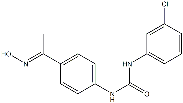 1-(3-chlorophenyl)-3-{4-[1-(hydroxyimino)ethyl]phenyl}urea Struktur