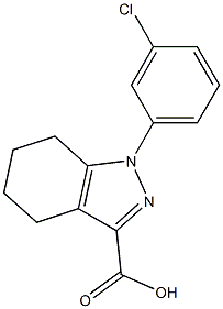 1-(3-chlorophenyl)-4,5,6,7-tetrahydro-1H-indazole-3-carboxylic acid Struktur