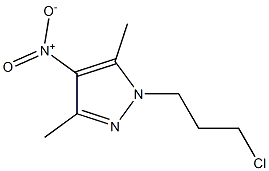 1-(3-chloropropyl)-3,5-dimethyl-4-nitro-1H-pyrazole Struktur