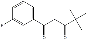 1-(3-fluorophenyl)-4,4-dimethylpentane-1,3-dione Struktur