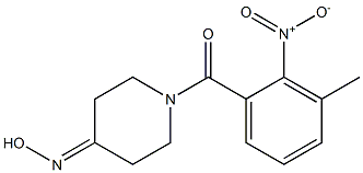 1-(3-methyl-2-nitrobenzoyl)piperidin-4-one oxime Struktur