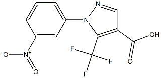 1-(3-nitrophenyl)-5-(trifluoromethyl)-1H-pyrazole-4-carboxylic acid Struktur