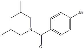 1-(4-bromobenzoyl)-3,5-dimethylpiperidine Struktur