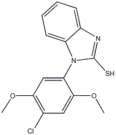 1-(4-chloro-2,5-dimethoxyphenyl)-1H-1,3-benzodiazole-2-thiol Struktur