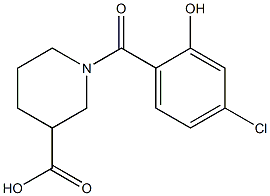 1-(4-chloro-2-hydroxybenzoyl)piperidine-3-carboxylic acid Struktur