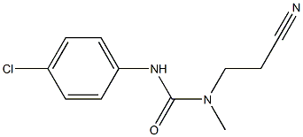 1-(4-chlorophenyl)-3-(2-cyanoethyl)-3-methylurea Struktur