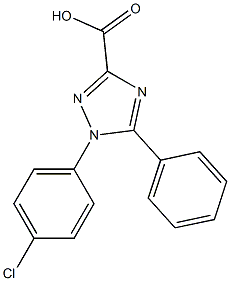 1-(4-chlorophenyl)-5-phenyl-1H-1,2,4-triazole-3-carboxylic acid Struktur