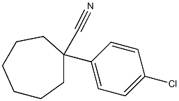 1-(4-chlorophenyl)cycloheptane-1-carbonitrile Struktur