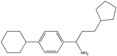 1-(4-cyclohexylphenyl)-3-cyclopentylpropan-1-amine Struktur