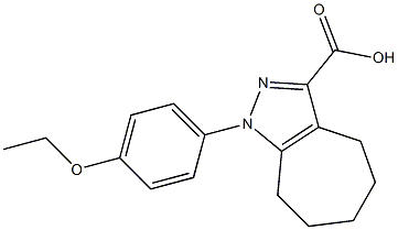 1-(4-ethoxyphenyl)-1,4,5,6,7,8-hexahydrocyclohepta[c]pyrazole-3-carboxylic acid Struktur