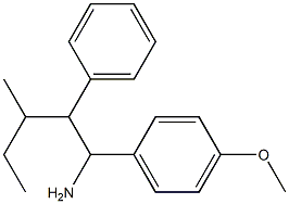 1-(4-methoxyphenyl)-3-methyl-2-phenylpentan-1-amine Struktur