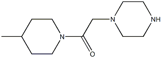 1-(4-methylpiperidin-1-yl)-2-(piperazin-1-yl)ethan-1-one Struktur