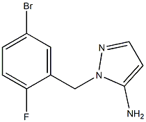 1-(5-bromo-2-fluorobenzyl)-1H-pyrazol-5-amine Struktur