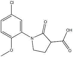 1-(5-chloro-2-methoxyphenyl)-2-oxopyrrolidine-3-carboxylic acid Struktur