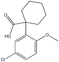 1-(5-chloro-2-methoxyphenyl)cyclohexane-1-carboxylic acid Struktur