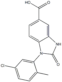 1-(5-chloro-2-methylphenyl)-2-oxo-2,3-dihydro-1H-1,3-benzodiazole-5-carboxylic acid Struktur