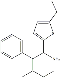 1-(5-ethylthiophen-2-yl)-3-methyl-2-phenylpentan-1-amine Struktur