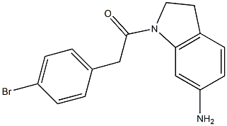 1-(6-amino-2,3-dihydro-1H-indol-1-yl)-2-(4-bromophenyl)ethan-1-one Struktur