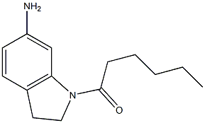 1-(6-amino-2,3-dihydro-1H-indol-1-yl)hexan-1-one Struktur