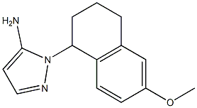 1-(6-methoxy-1,2,3,4-tetrahydronaphthalen-1-yl)-1H-pyrazol-5-amine Struktur