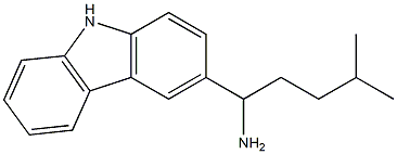 1-(9H-carbazol-3-yl)-4-methylpentan-1-amine Struktur