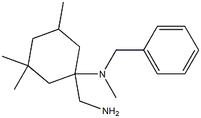 1-(aminomethyl)-N-benzyl-N,3,3,5-tetramethylcyclohexan-1-amine Struktur