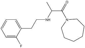 1-(azepan-1-yl)-2-{[2-(2-fluorophenyl)ethyl]amino}propan-1-one Struktur