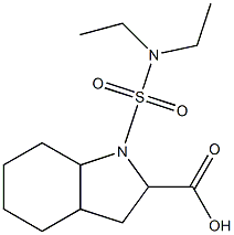 1-(diethylsulfamoyl)-octahydro-1H-indole-2-carboxylic acid Struktur