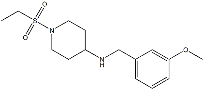 1-(ethanesulfonyl)-N-[(3-methoxyphenyl)methyl]piperidin-4-amine Struktur