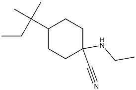 1-(ethylamino)-4-(2-methylbutan-2-yl)cyclohexane-1-carbonitrile Struktur