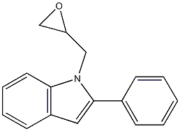 1-(oxiran-2-ylmethyl)-2-phenyl-1H-indole Struktur