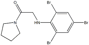 1-(pyrrolidin-1-yl)-2-[(2,4,6-tribromophenyl)amino]ethan-1-one Struktur