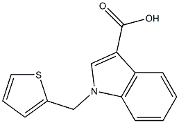 1-(thiophen-2-ylmethyl)-1H-indole-3-carboxylic acid Struktur