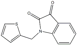 1-(thiophen-2-ylmethyl)-2,3-dihydro-1H-indole-2,3-dione Struktur