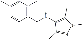 1,3,5-trimethyl-N-[1-(2,4,6-trimethylphenyl)ethyl]-1H-pyrazol-4-amine Struktur