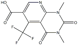 1,3-dimethyl-2,4-dioxo-5-(trifluoromethyl)-1H,2H,3H,4H-pyrido[2,3-d]pyrimidine-6-carboxylic acid Struktur