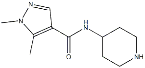 1,5-dimethyl-N-(piperidin-4-yl)-1H-pyrazole-4-carboxamide Struktur