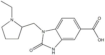 1-[(1-ethylpyrrolidin-2-yl)methyl]-2-oxo-2,3-dihydro-1H-1,3-benzodiazole-5-carboxylic acid Struktur