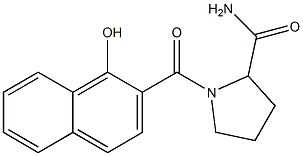 1-[(1-hydroxynaphthalen-2-yl)carbonyl]pyrrolidine-2-carboxamide Struktur