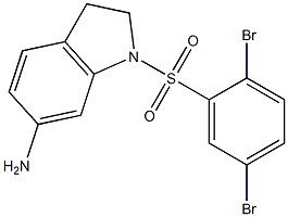 1-[(2,5-dibromobenzene)sulfonyl]-2,3-dihydro-1H-indol-6-amine Struktur