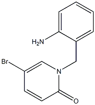 1-[(2-aminophenyl)methyl]-5-bromo-1,2-dihydropyridin-2-one Struktur