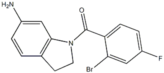 1-[(2-bromo-4-fluorophenyl)carbonyl]-2,3-dihydro-1H-indol-6-amine Struktur