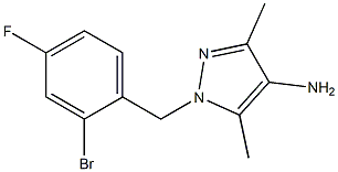 1-[(2-bromo-4-fluorophenyl)methyl]-3,5-dimethyl-1H-pyrazol-4-amine Struktur