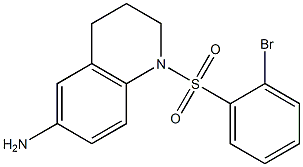 1-[(2-bromobenzene)sulfonyl]-1,2,3,4-tetrahydroquinolin-6-amine Struktur